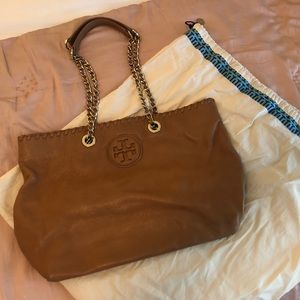Tory Burch Marion Tote in Camel